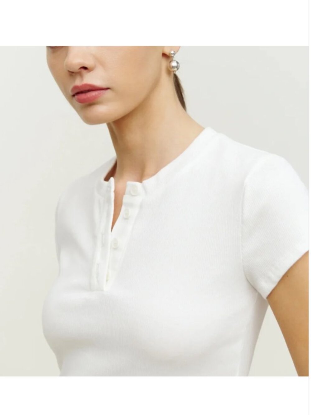 Reformation Wilmer Tee in White (M)